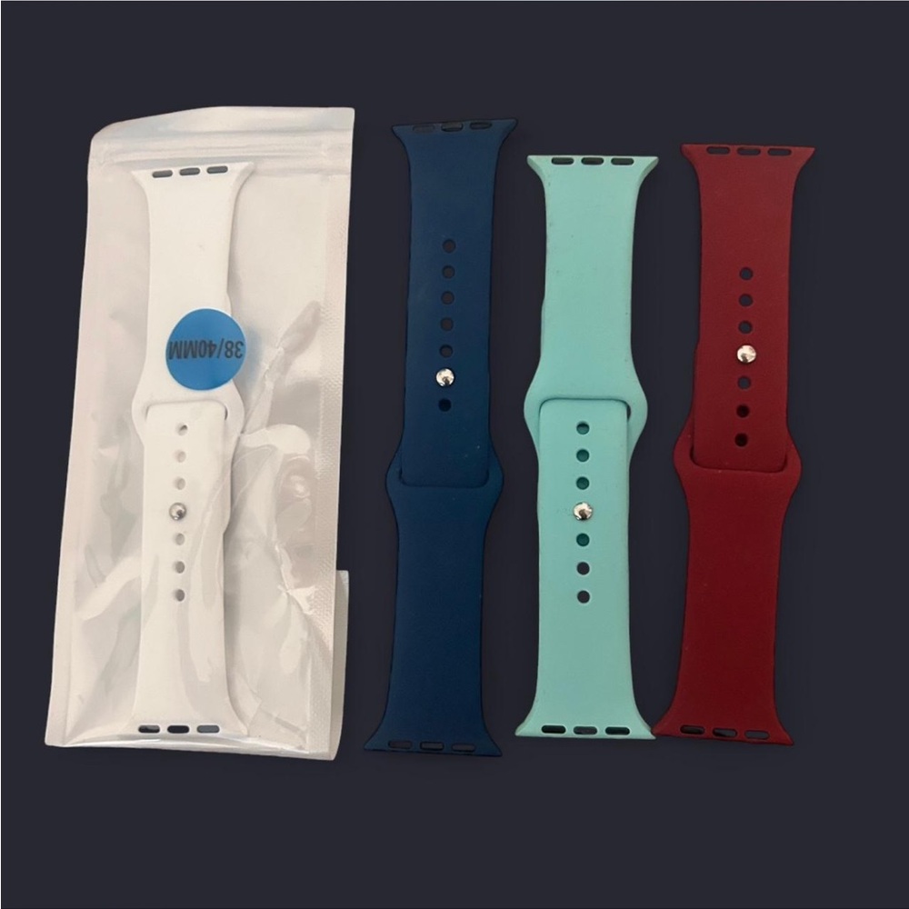 Apple Watch Band Set - White, Navy, Mint, Burgundy